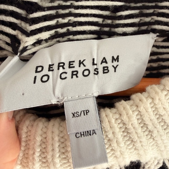 Derek Lam Black Gold Cream Crewneck Sweater XS - Picture 6 of 8
